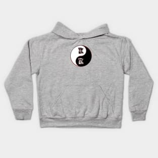 yin yang balance harmony design eastern temple vibes Kids Hoodie